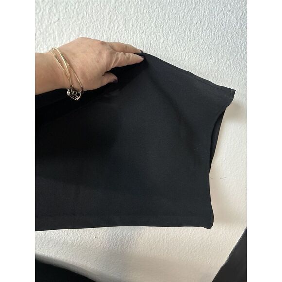 Lane Bryant Jumpsuit 18 Black Wide Leg V Neck Sleeveless Pockets Velvet Tie Zip - Picture 5 of 9